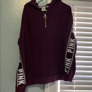 Pink pullover hoodie